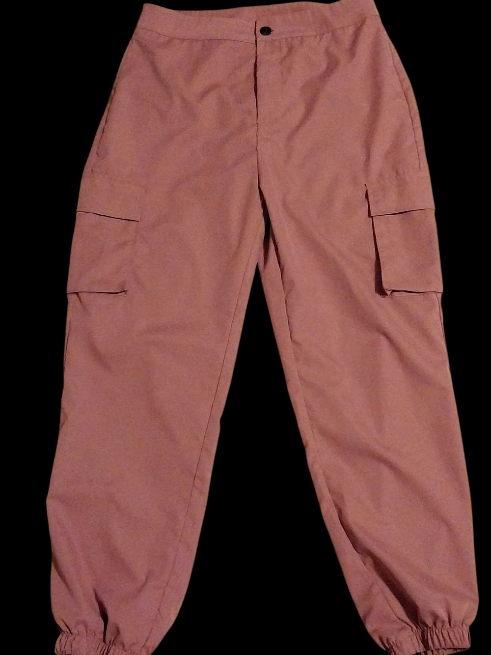 Dusty Rose Cargo Jogger Pants -